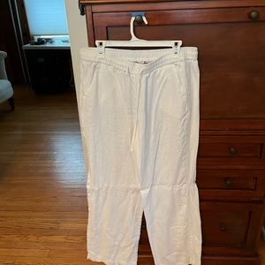 Tommy Bahama white 100% linen pants